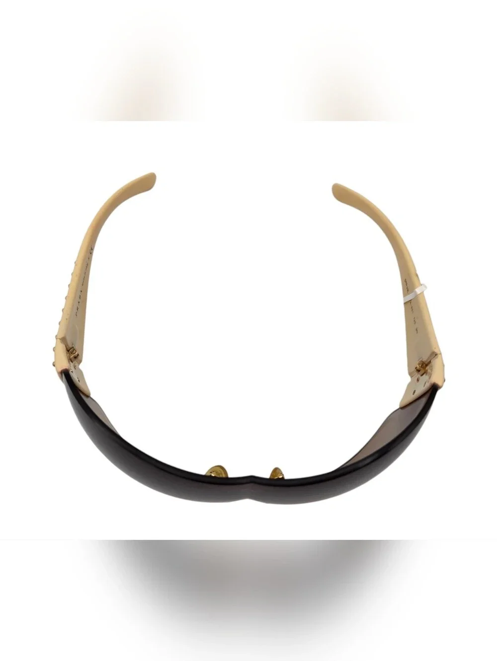 Prada Brown Studded Gradient Shield Sunglasses
